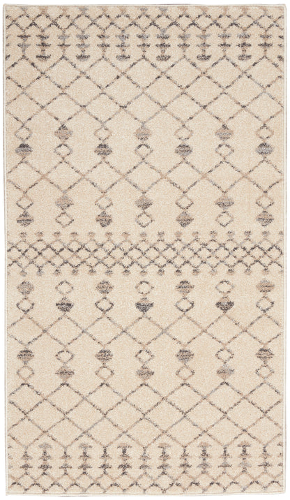 Nourison Home Palermo PMR03 Beige Grey Contemporary Power-loomed Rug