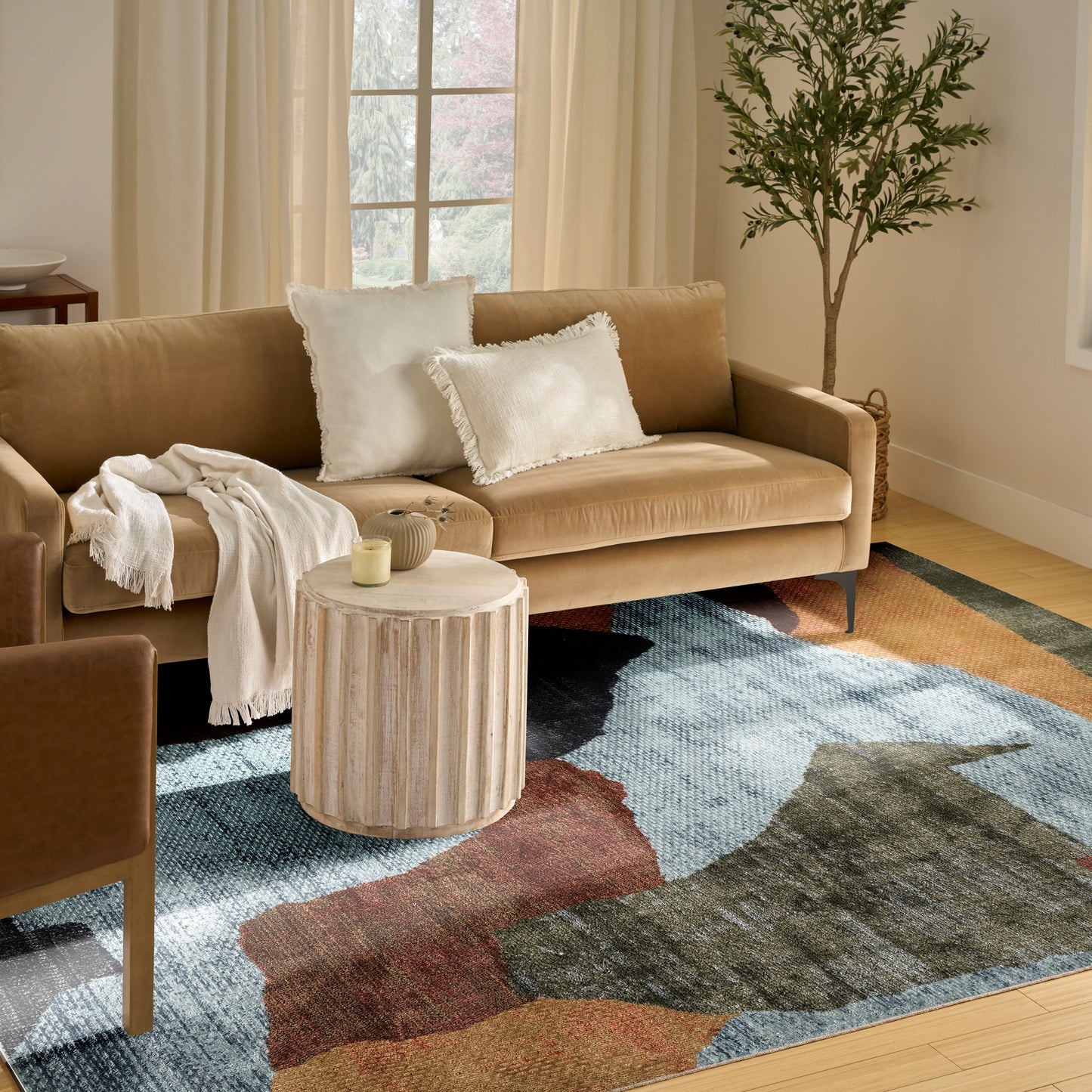 Nourison Home Nordic  Blue Multicolor  Contemporary