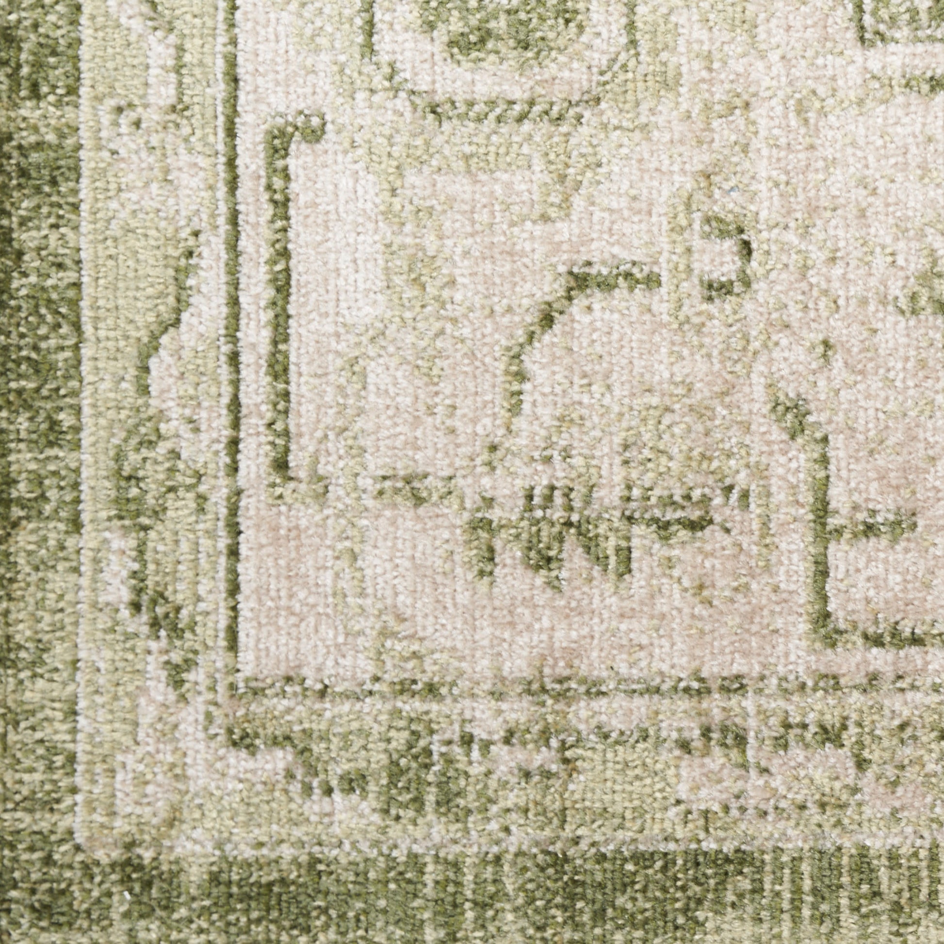 Nourison Home Astra Machine Washable  Ivory Green  Traditional