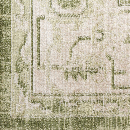 Nourison Home Astra Machine Washable  Ivory Green  Traditional