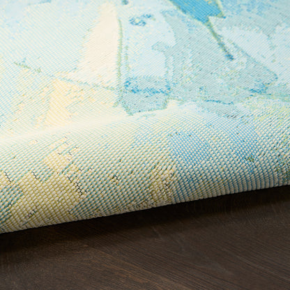 Nourison Home Color Splash  Ivory Blue  Contemporary