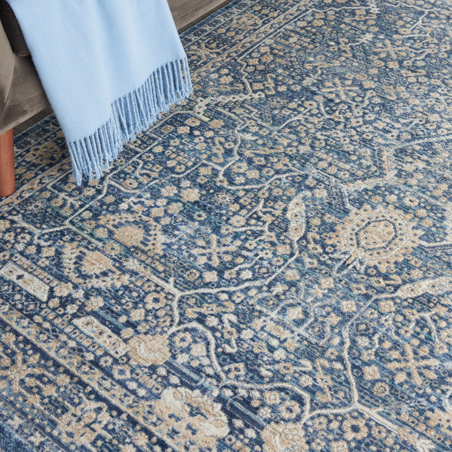 Nourison Home Lustrous Weave  Blue  