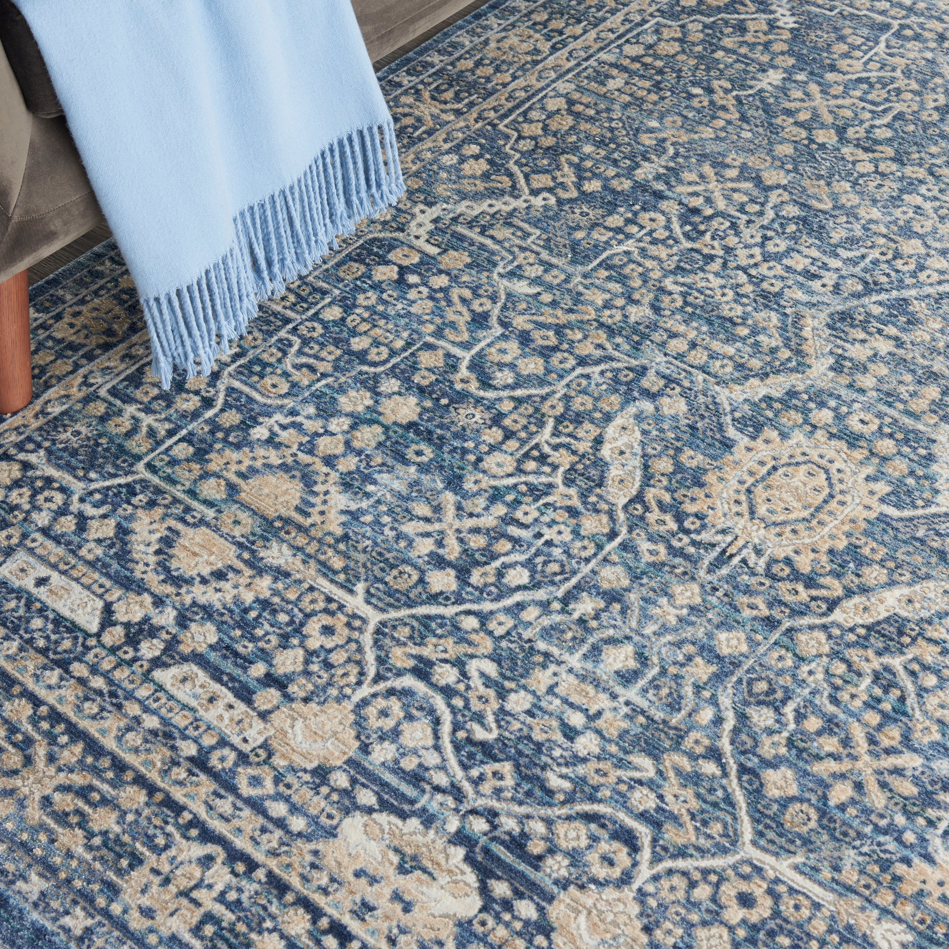Nourison Home Lustrous Weave  Blue  