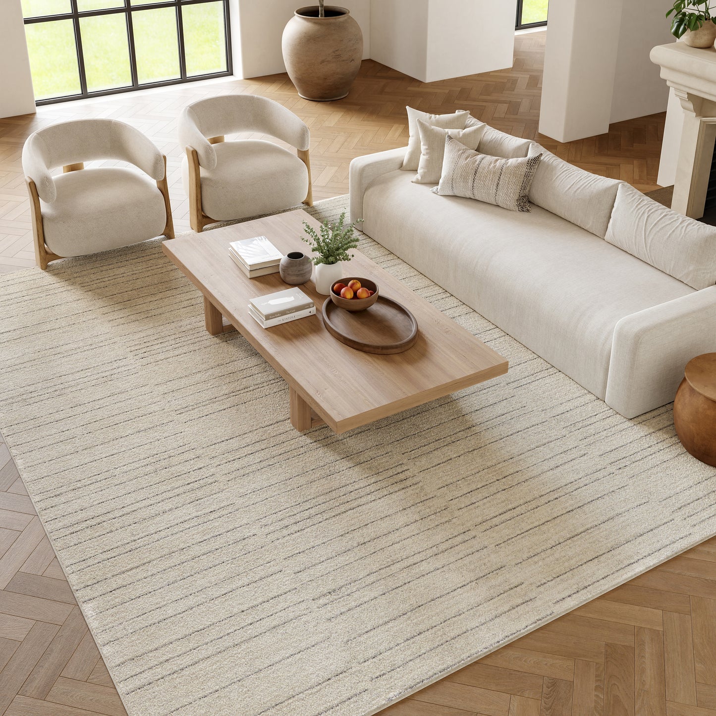 Nourison Home Andes  Ivory Grey  Contemporary