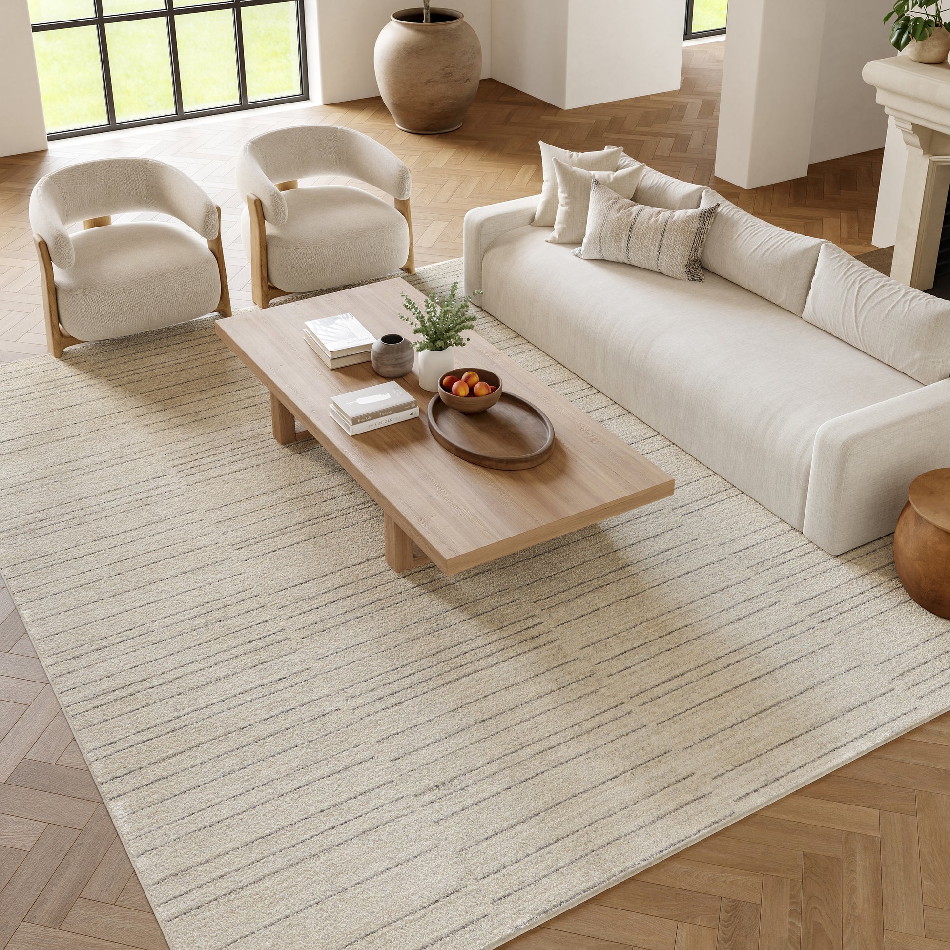 Nourison Home Andes  Ivory Grey  Contemporary