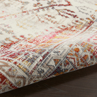 Nourison Home Vintage Kashan  Ivory Red  Traditional