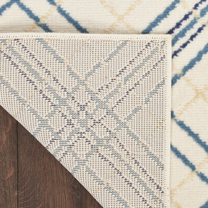 Nourison Home Jubilant  Ivory Navy  Contemporary