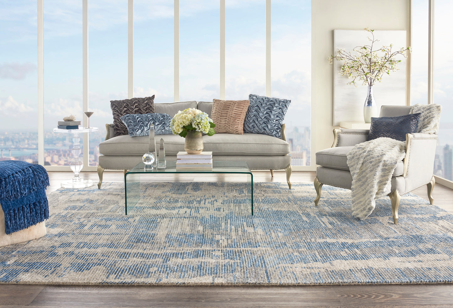 Nourison Home Ellora  Blue  Contemporary