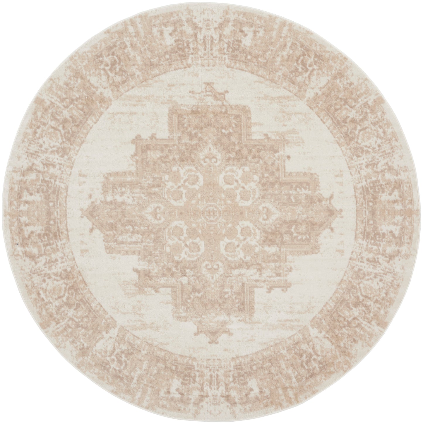 Nourison Home Grafix GRF14 Ivory Beige Transitional Power-loomed Rug