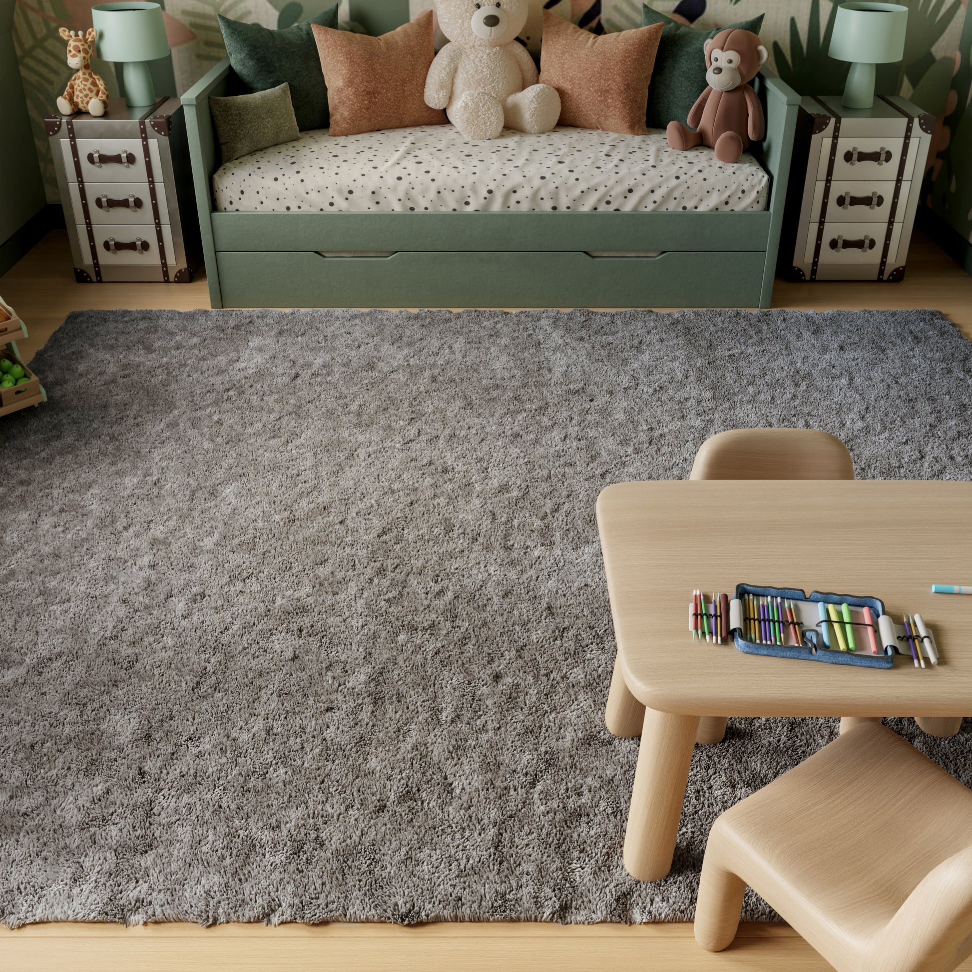 Nourison Home Dreamy Shag  Silver  Contemporary