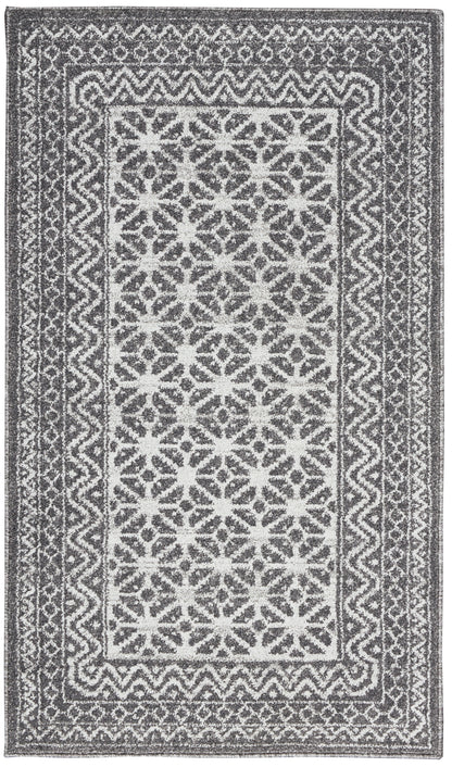 Nourison Home Palermo PMR02 Charcoal Silver Contemporary Power-loomed Rug