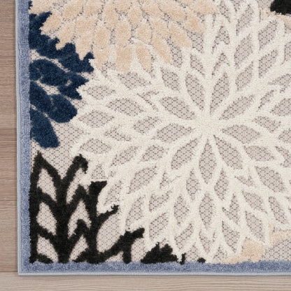 Nourison Home Aloha  Blue Multicolor  Contemporary