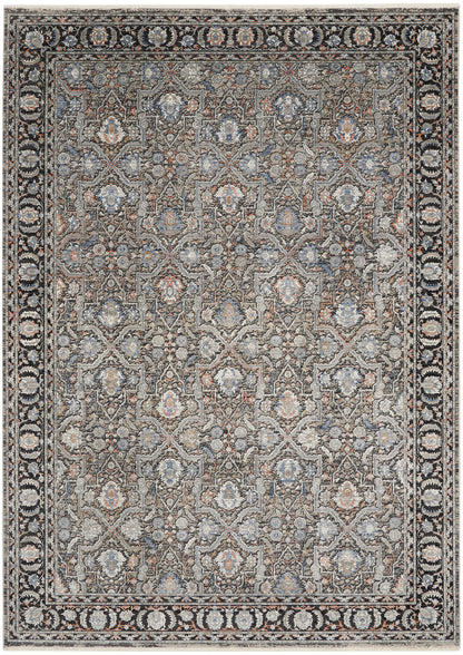 Nourison Home Starry Nights STN10 Grey Navy Traditional Loom-woven Rug