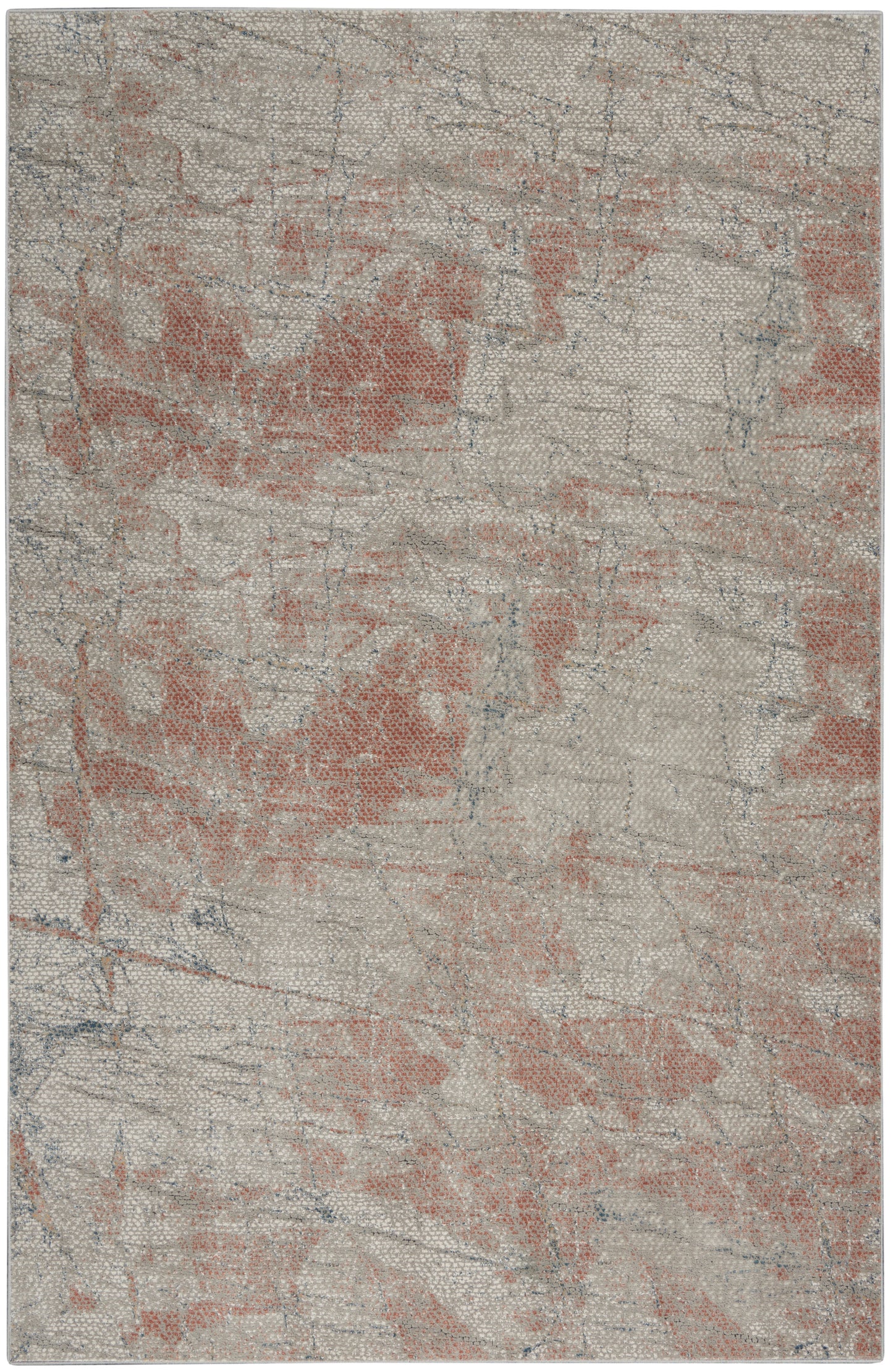 Nourison Home Rustic Textures RUS15 Light Grey Rust Contemporary Power-loomed Rugs