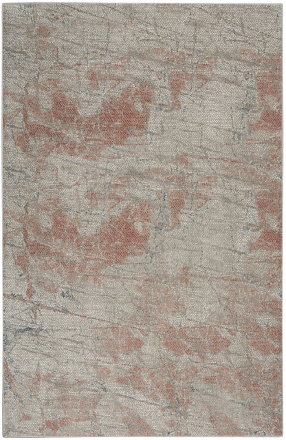Nourison Home Rustic Textures RUS15 Light Grey Rust Contemporary Power-loomed Rugs