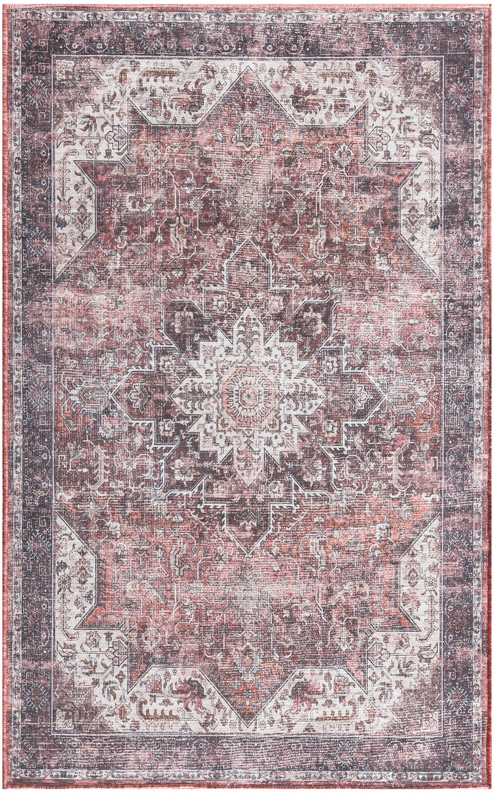 Nourison Home Nourison Washables NWB15 Red Traditional Power-loomed Rug