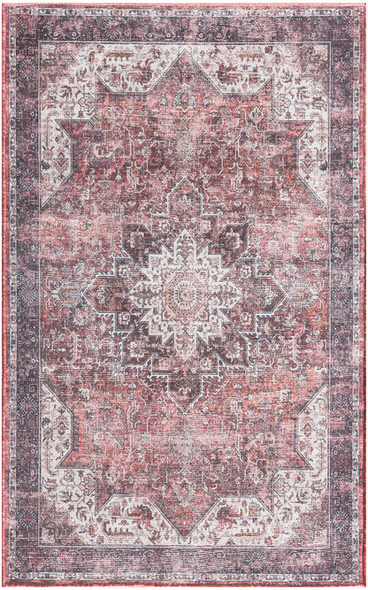Nourison Home Nourison Washables NWB15 Red Traditional Power-loomed Rug