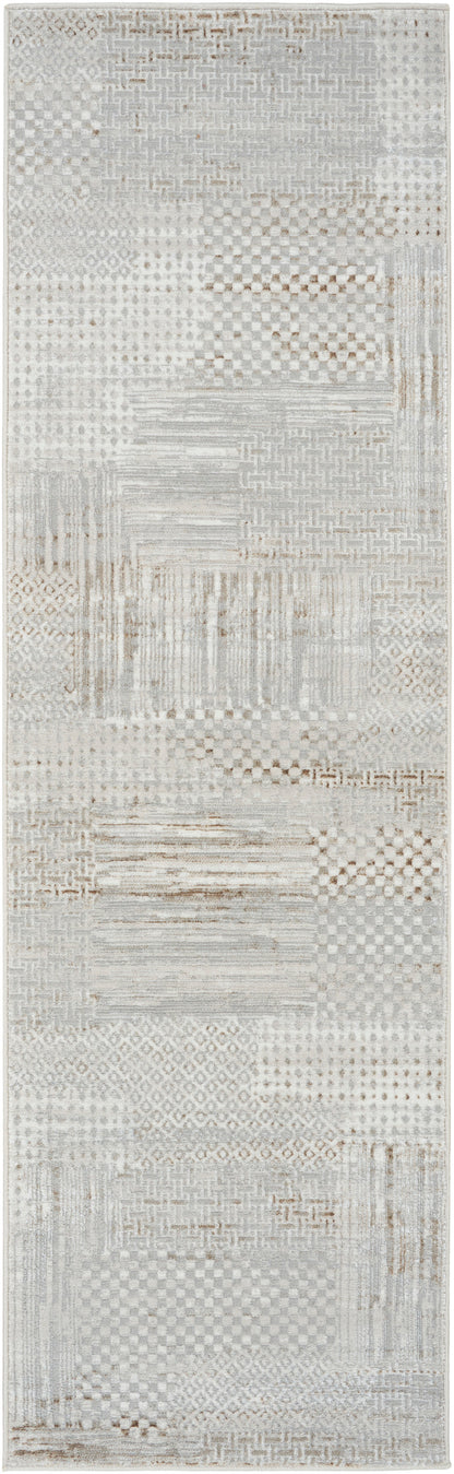 Nourison Home Glitz GLZ09 Silver Grey Contemporary Power-loomed Rug