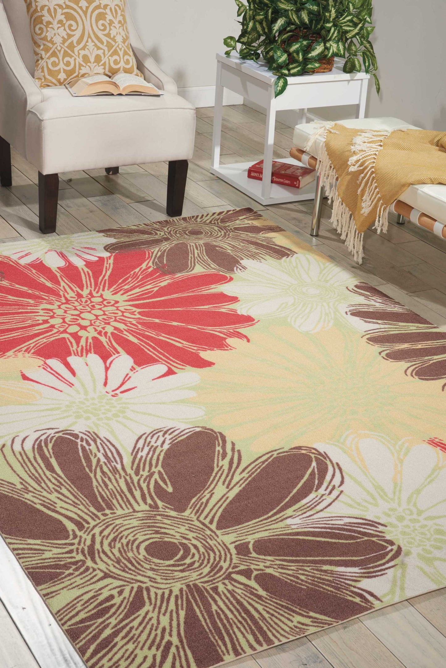 Nourison Home Home & Garden  Green  Contemporary