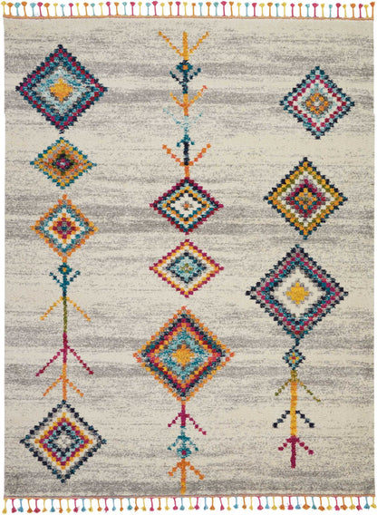 Nourison Home Nomad  Cream Grey  Transitional