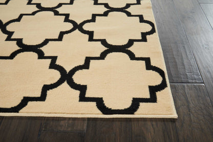 Nourison Home Grafix  Cream Black  Transitional
