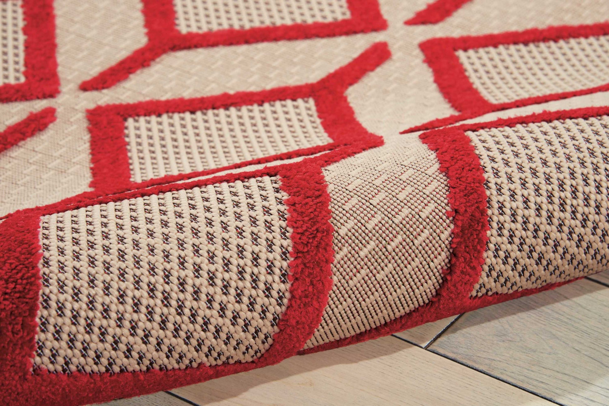 Nourison Home Aloha  Red  Contemporary