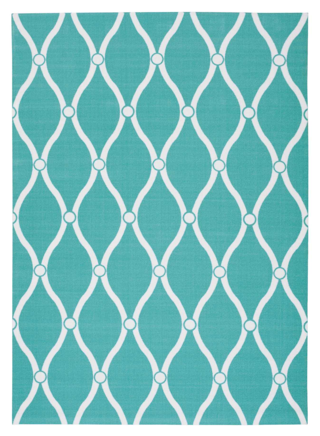 Nourison Home Home & Garden RS089 Aqua Transitional Power-loomed Rug