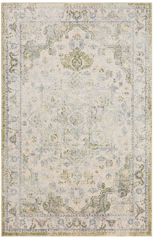 Nourison Home Astra Machine Washable ASW12 Blue Green Traditional Machinemade Rug