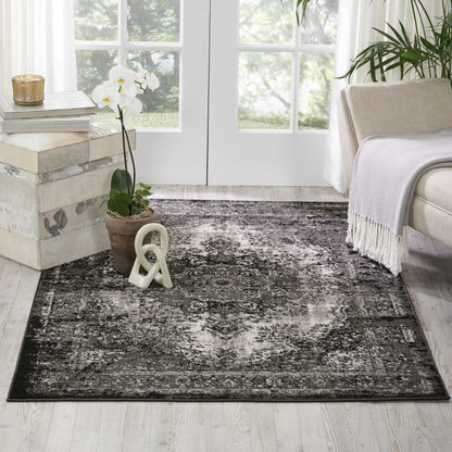 Nourison Home Aria  Charcoal  Traditional