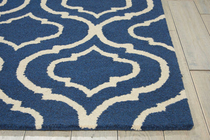 Nourison Home Linear  Navy  Transitional