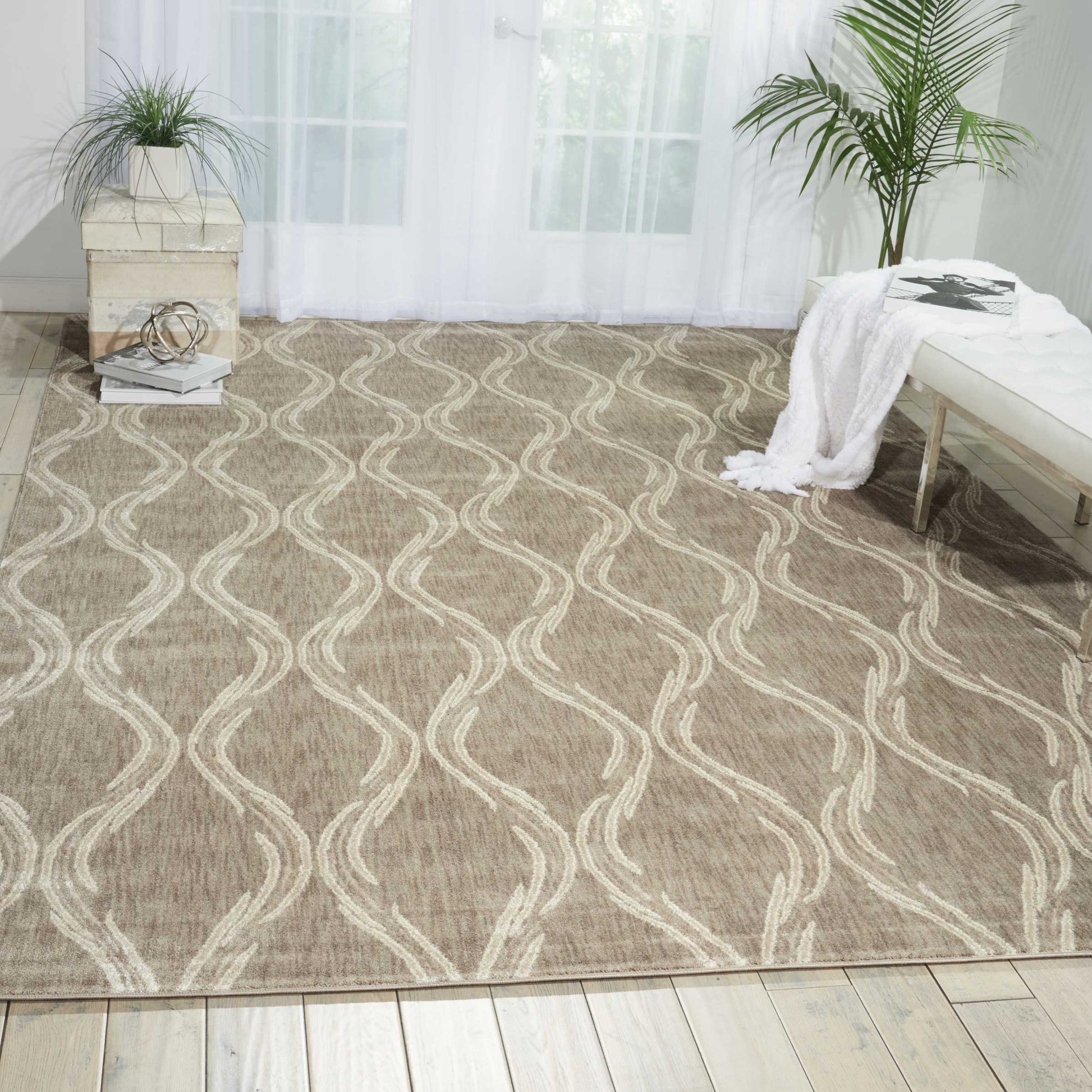 Nourison Home Tranquility  Taupe  Transitional