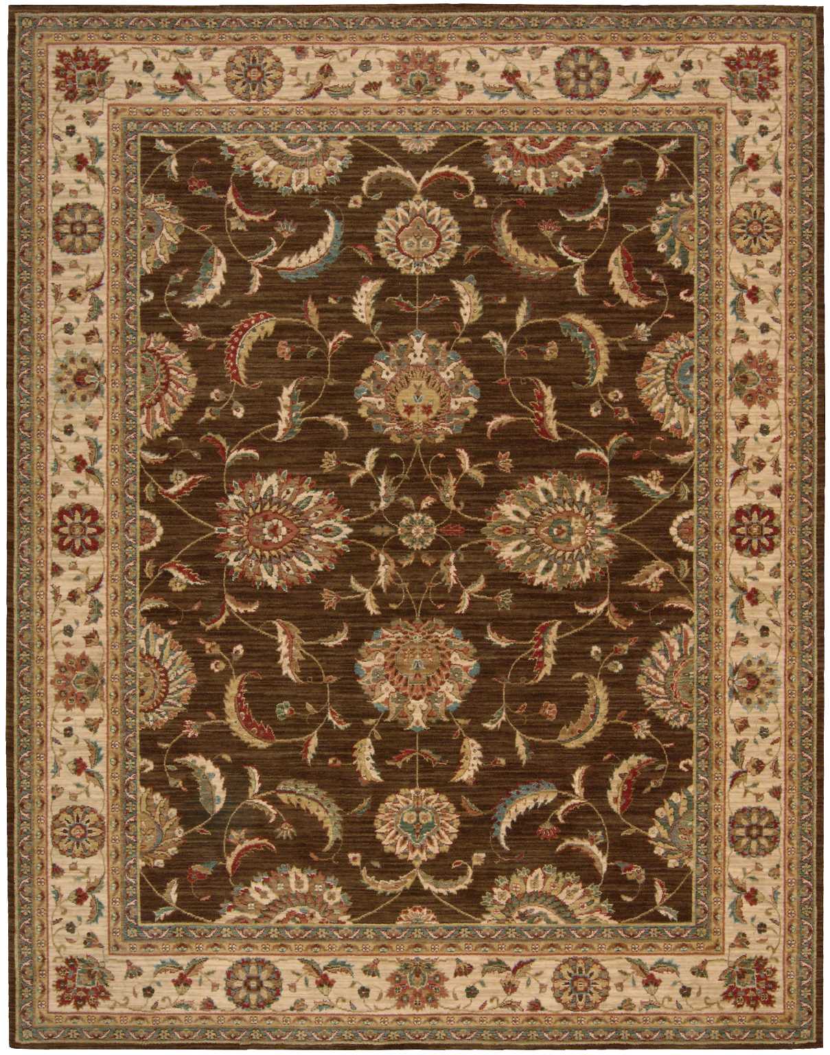Nourison Home Living Treasures LI04 Brown Traditional Loom-woven Rug