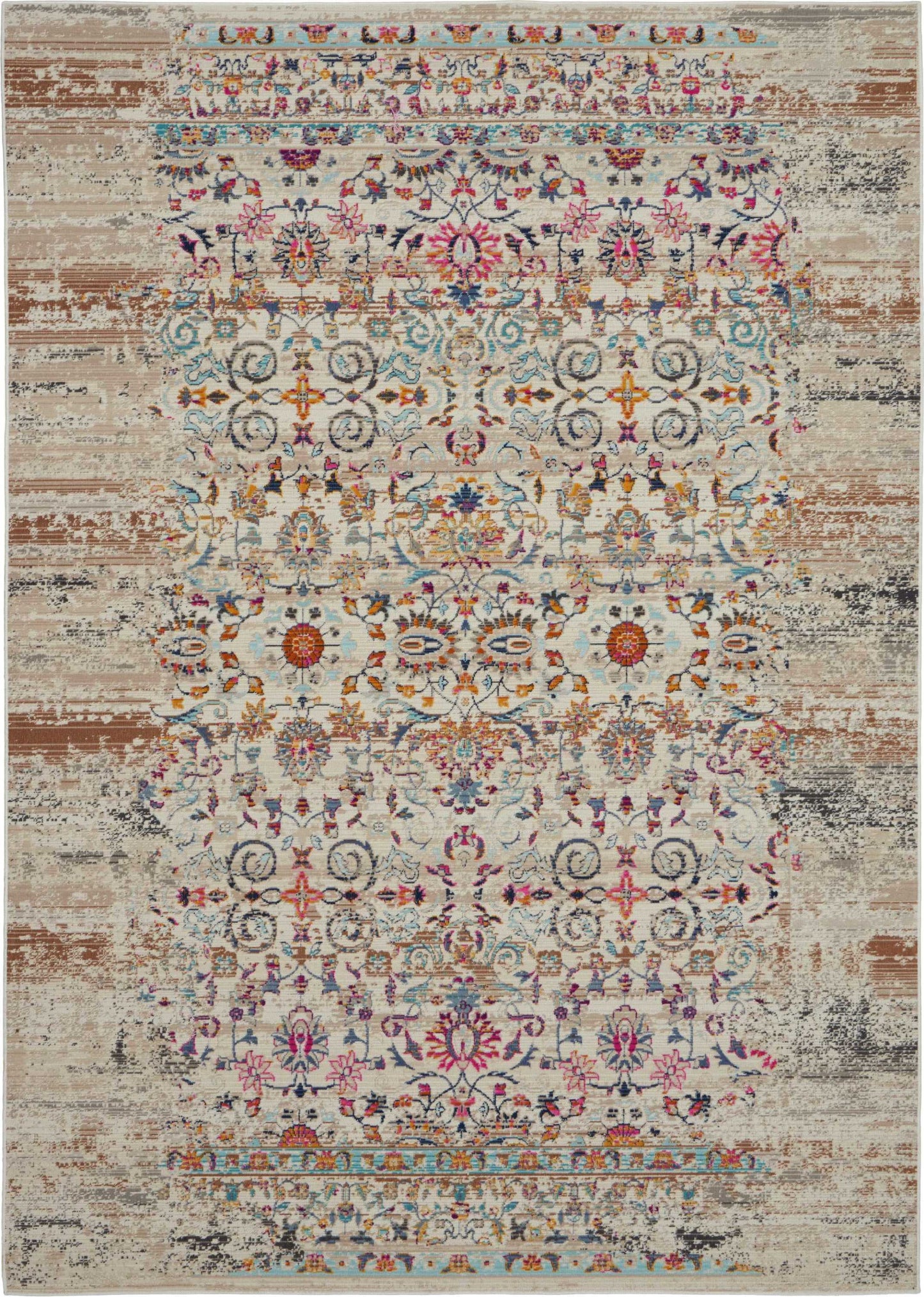 Nourison Home Vintage Kashan VKA02 Ivory Traditional Power-loomed Rug