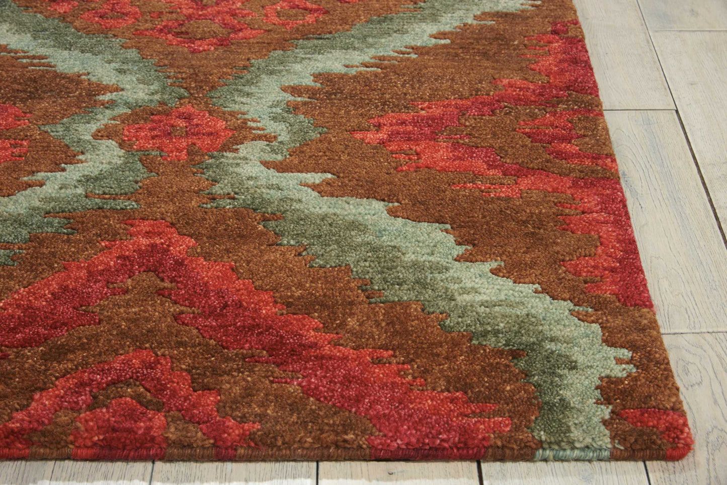 Nourison Home Tahoe  Brown Red  Contemporary
