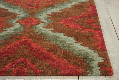 Nourison Home Tahoe  Brown Red  Contemporary
