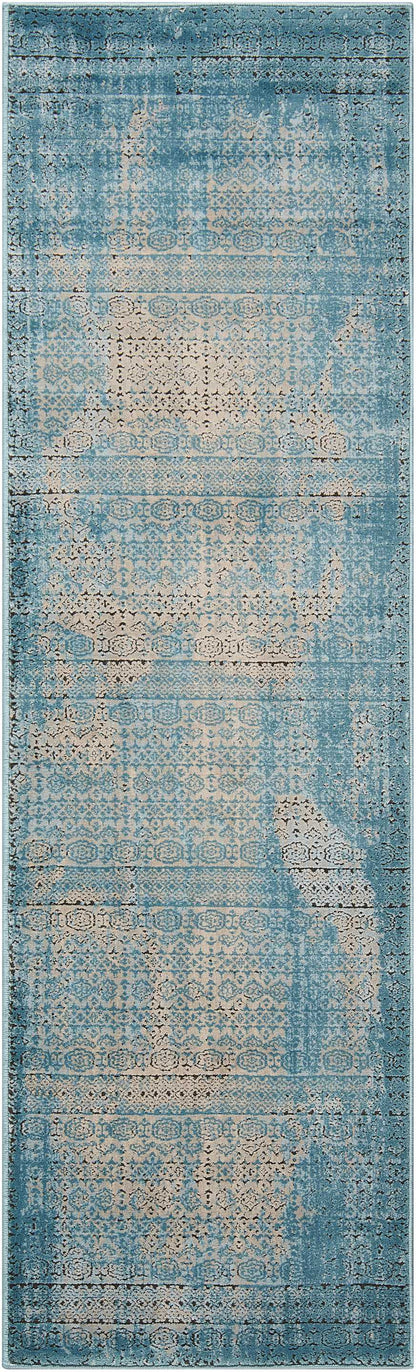 Nourison Home Karma KRM01 Blue Traditional Power-loomed Rug