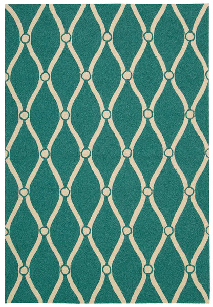 Nourison Home Portico POR02 Aqua Contemporary Tufted Rug