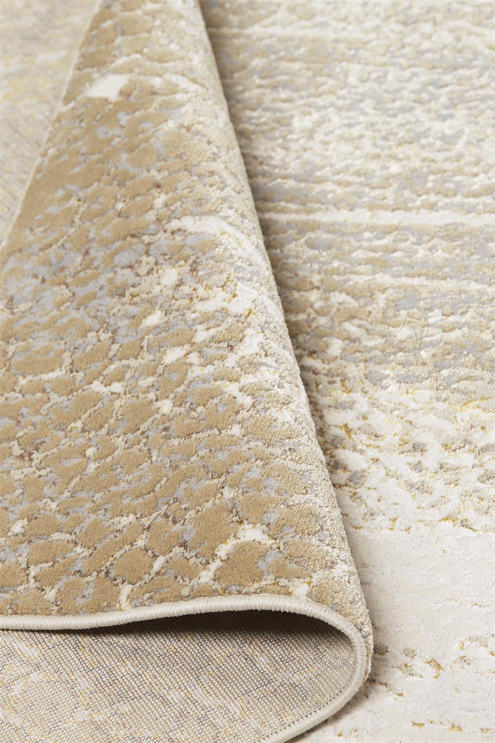 Feizy Aura 3739F Ivory Gold Modern/Industrial/Casual Machine Woven Rug - Rugs - Feizy - Atlanta Designer Rugs