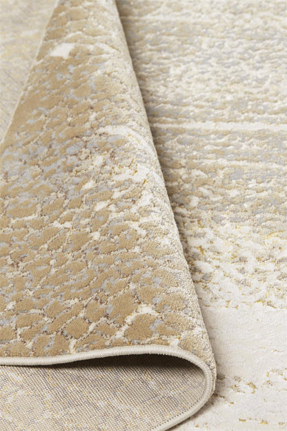 Feizy Aura 3739F Ivory Gold Modern/Industrial/Casual Machine Woven Rug - Rugs - Feizy - Atlanta Designer Rugs