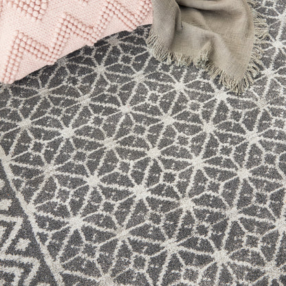 Nourison Home Palermo  Charcoal Silver  Contemporary