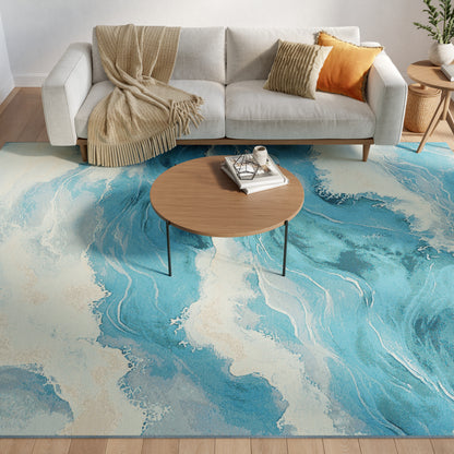 Nourison Home Color Splash  Ivory Blue  Contemporary