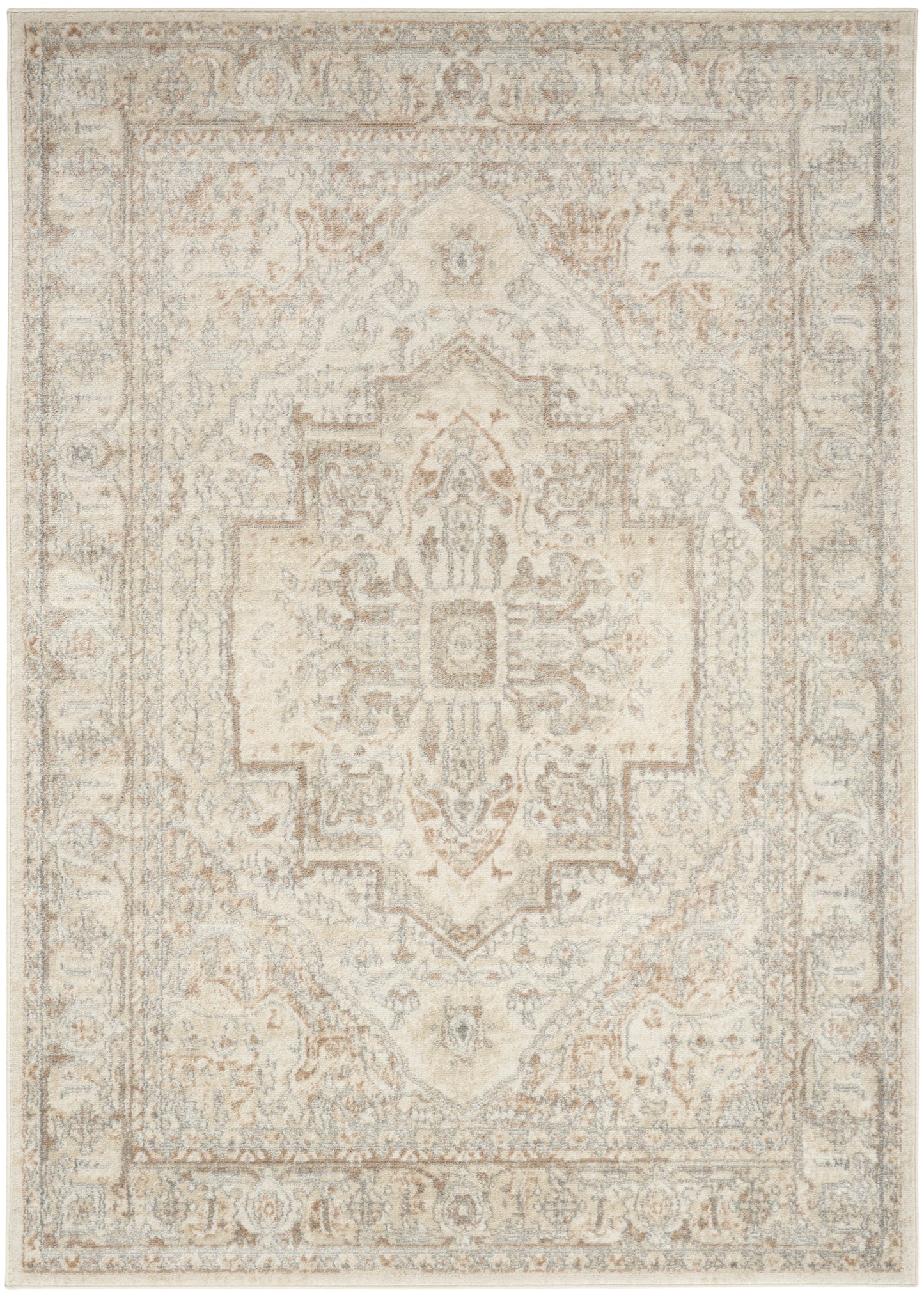 Nourison Home Quarry QUA18 Beige Traditional Power-loomed Rugs