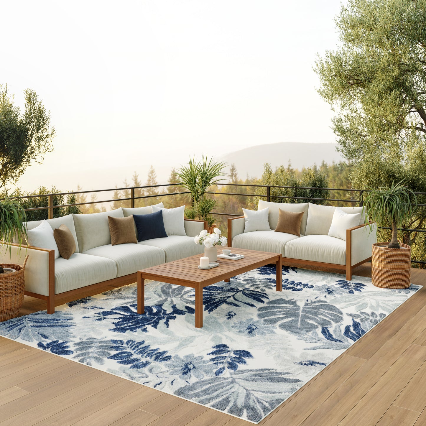 Nourison Home Suncoast  Blue  Contemporary