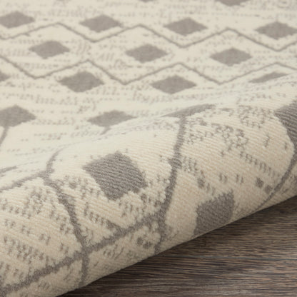 Nourison Home Grafix  Ivory Grey  Transitional