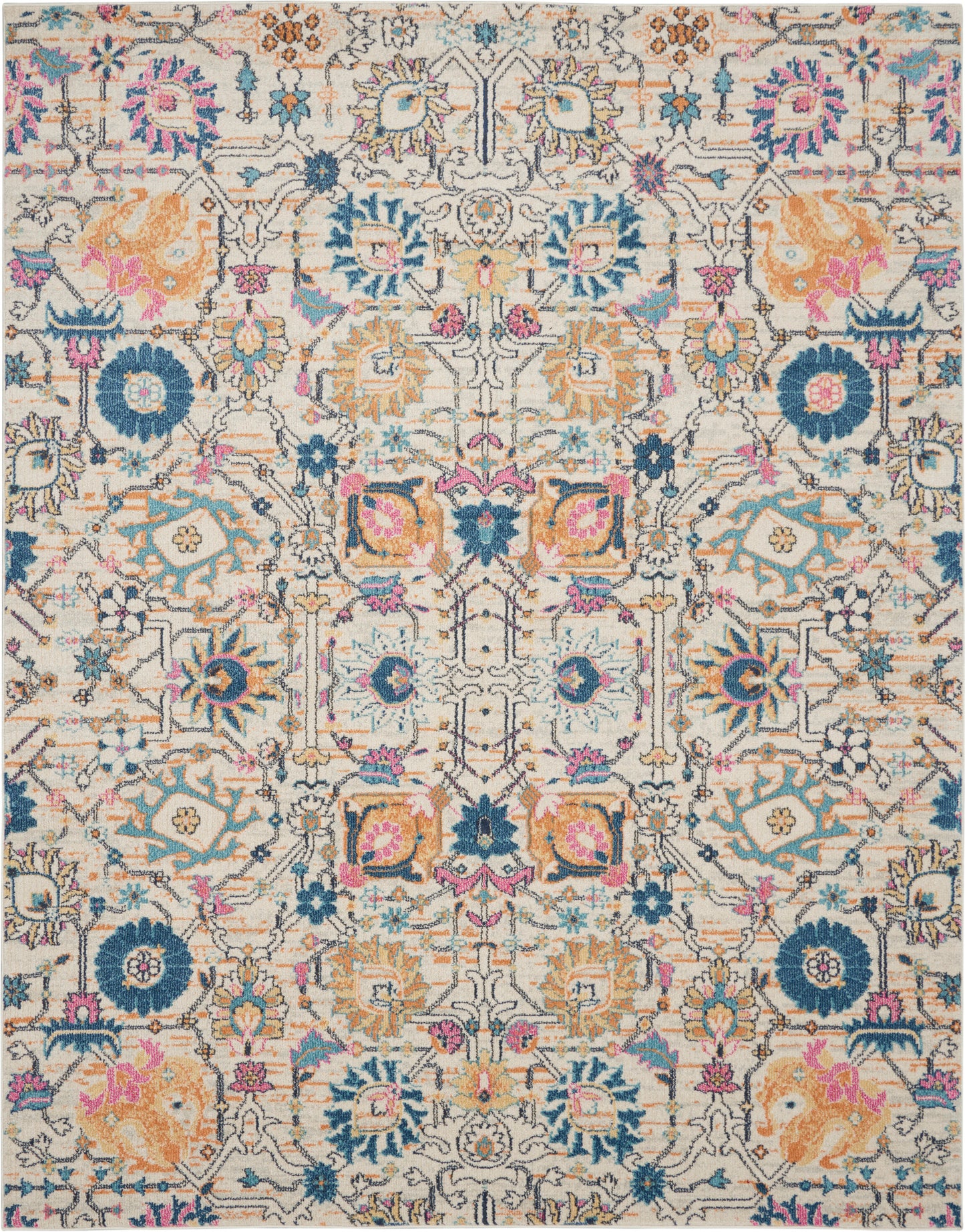 Nourison Home Passion PSN01 Ivory Multicolor Transitional Power-loomed Rugs