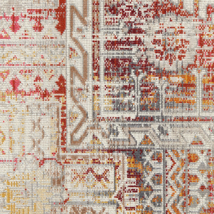 Nourison Home Vintage Kashan  Ivory Red  Traditional