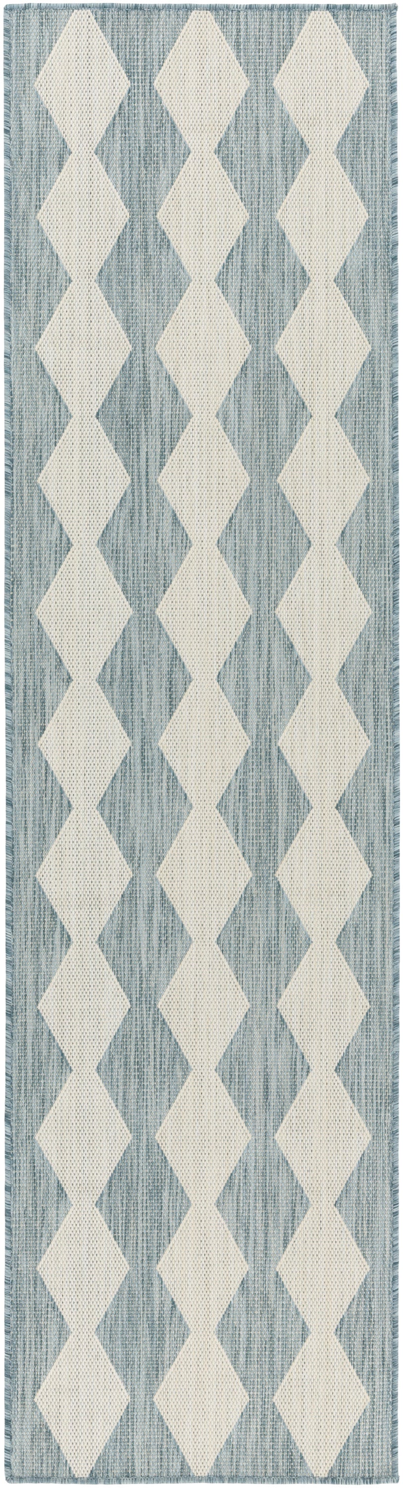 Nourison Home Positano POS04 Aqua Contemporary Power-loomed Rug