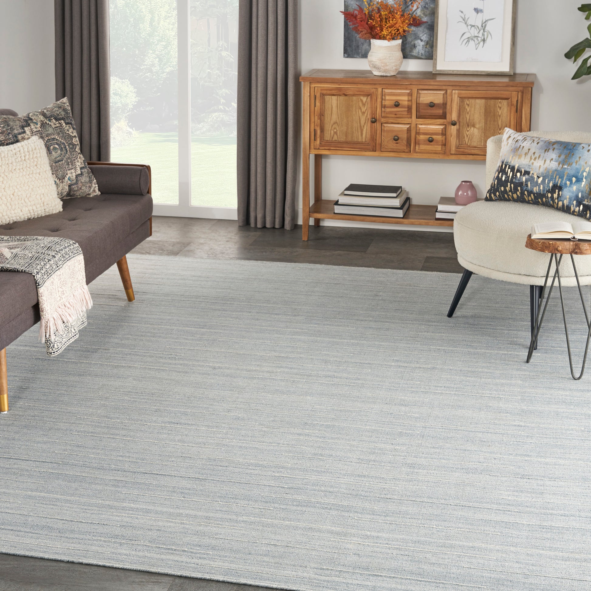 Nourison Home Interweave  Light Blue  Contemporary