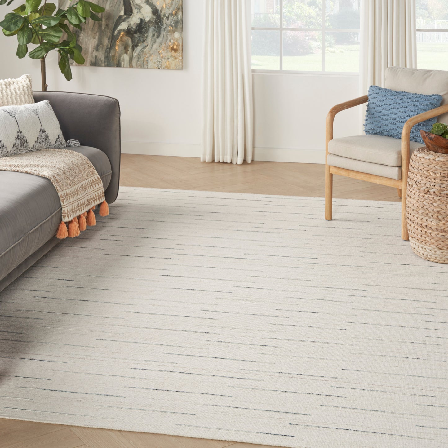 Nourison Home Interweave  Ivory  Contemporary