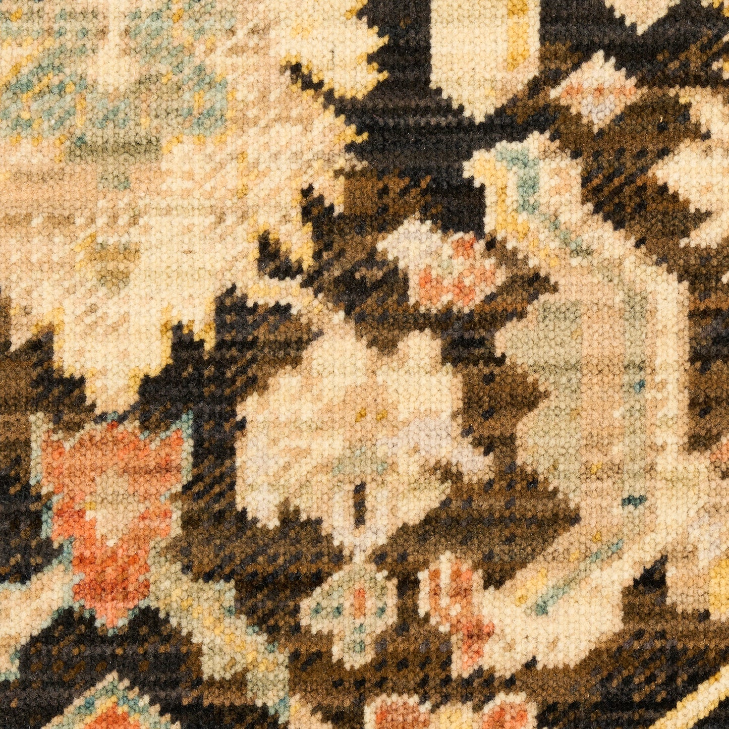 Nourison Home Antique Bloom  Mocha Multicolor  Traditional